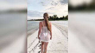 Caroline Zalog Nude Wet Sheer POV Leaked Video