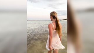 Caroline Zalog Nude Wet Sheer POV Leaked Video