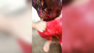 Sister-in-law made her pissing video in the open bathroom
 Indian Video
