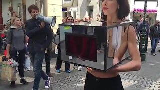 Milo Moire Lets Strangers Play With Her Boobs & Finger Her Vagina In Public
