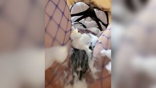 Xxapple Washing Her Cunt With Soap In Shower Video
