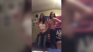 Sexy college young stripping naked