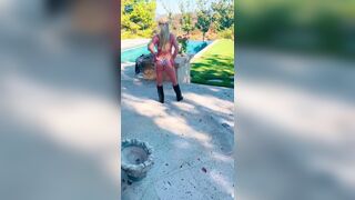 Britney Spears Teasing While Wearing Bikini Outdoor Video