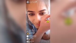 Poonampandey Hottie Teasing Her Boobs While Streaming On Instagram Video