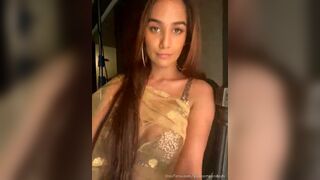 Poonampandeytv Desi Babe Wearing Hot Saree Nipple Slip Teasing OnlyFans Video
