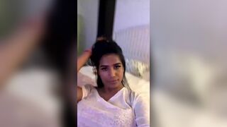 Poonam Pandey Naughty Slut Showing Off her Natural Tits and Pussy in Live Onlyfans Video