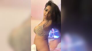 Poonam Pandey Naughty Slut Showing Off her Natural Tits and Pussy in Live Onlyfans Video