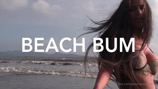 Poonam Pandey Nipple Slip While Wearing Lingerie at Beach Onlyfans Video