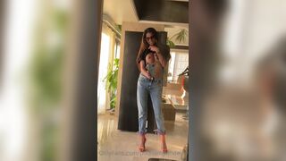 Poonam Indian Beauty Showing off her Natural Tits in Mirror Onlyfans Video