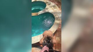 Babyfacedhoe Lusty Babe Getting Gentle Throat Fuck Near The Pool Onlyfans Video