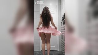 Nakedttoff Young Babe Strip Teasing While Dancing on Cam Tiktok Video