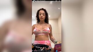 Malu Trevejo Exposed Her Nipple While Wearing See Through Video