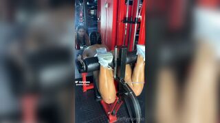Steffymoreno Sweaty Babe Working Out While Naked in Gym Video
