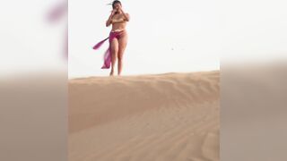 Sexy Ashwitha4real Desert Topless Strip Onlyfans Video Leaked