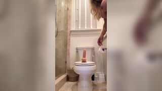 Brandi Love Horny Milf Dildo Fucking Inside Bathroom OnlyFans Video