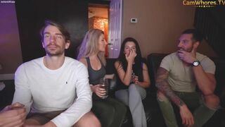 jackandjill Hooked up Two Chicks and Having Passionate Foursome  on Couch Live Video