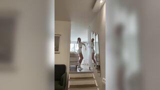 Blonde Beauty Twerking her Booty While Doing Tiktok Dance Video