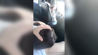 Fandy Big Titty Slut Giving Deep Sloppy Blowjob to a Guy in Car Onlyfans Video