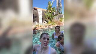 Emma Kotos Hot Babes Sucking Tits And Kissing In The Pool While Steaming Video