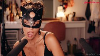 Gina Carla Horny Slut Licking And Dirty Talking ASMR Video