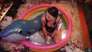 Gina Carla Nasty Milf In The Baby Pool Teasing With Hot Ass ASMR Leaked Video