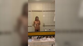 Killer_katrin Amazing Babe Showing Off Her Natural Tits and Figure in Mirror Onlyfans Video