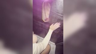 Sammy Gomes sucking cock in gloryhole and gaining milk in the mouth