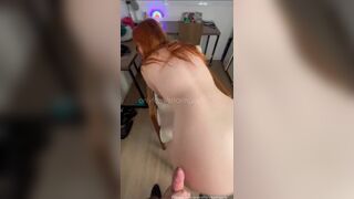 Victoria Sttaringart fucking on all fours and swallowing her boyfriend's milk