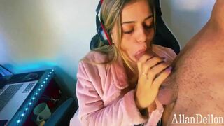 Sexy Gamer Ice Girl suckling and fucking with her gifted friend