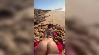 Brida Nunes fucking four on the beach outdoors on amateur video