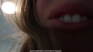 Asmrclaudy Naughty Girl Squeezing Her Perfect Tits and Showing Off her Feets Video
