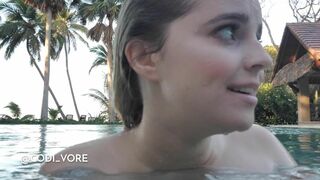 Codi Vore Naughty Teen Touching Tits In The Pool Video