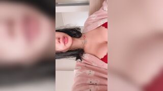 Hot Girlfriend Teasing With Big Tits While Wearing Bra Video