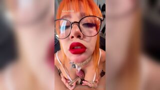 Lovingeli1 Red Head Asian Slut Deeply Sucks a Cock before getting Fucked in Doggy Style Onlyfans Video