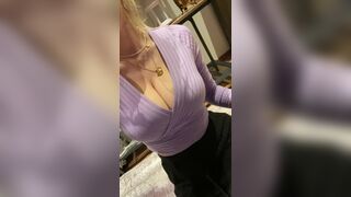 Sexy Babe Teasing Her Tits In The Office Video