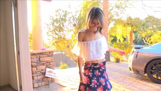 Kristen Nina Cutie Shows Tits While Teasing Outdoor Video