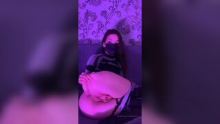 Ellieleen1 Masked Babe MAsturbating in Disco Light Onlyfans Video