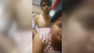Doggy style fuck by brother-in-law of beautiful sister-in-law with papaya-like boobs
 Indian Video