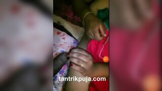 While blowing the beedi, the wife sucked her husband’s black lauda
 Indian Video