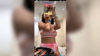 Malu Trevejo Sexy Thot Doing Makeups Instagram Live Video