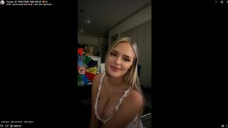 Tana Hot Blondie Flashing Tits While Stream Leaked Live Video