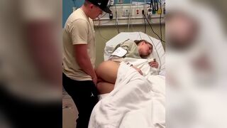 Silent public wet pussy fuck in the hospital