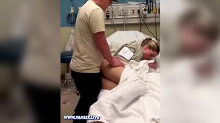 Silent public wet pussy fuck in the hospital
