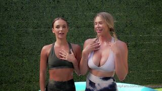 Awesomeantjay Puts Oil On Boobs With Her Girlfriend And Playing Onlyfans Video