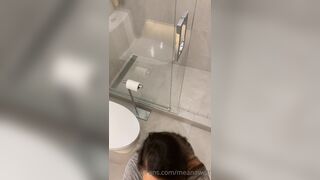 Meanawolf Shows Her Juicy Pussy and Doing Moaning ASMR in Bathroom Onlyfans Video