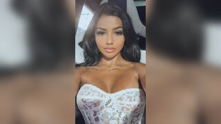 Nursh Exposed her Nipples in See Through White Lingerie Onlyfans Video