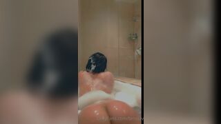 Brndav Shows her Massive Booty While Naked on Bathtub Onlyfans Video