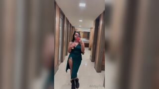 Andyytok Shows Her Panty And Tits Wearing Beautiful Dress Video