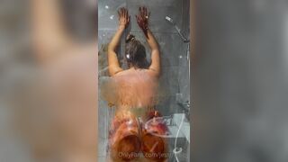 Jessthebby Puts Chocolate On Busty Ass In The Shower Onlyfans Video