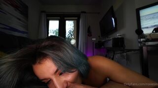 Roxiesin Giving Deep Sloppy Blowjob to a Guy at Night Onlyfans Video